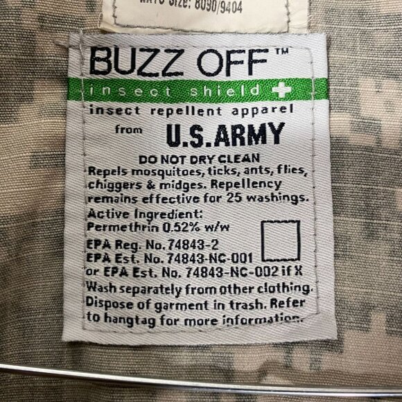 U.S. Army Digital Camouflage Buzz Off Insect Shield Jacket Medium-Long - Picture 6 of 6